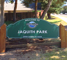 Outdoor Park Welcome Signage